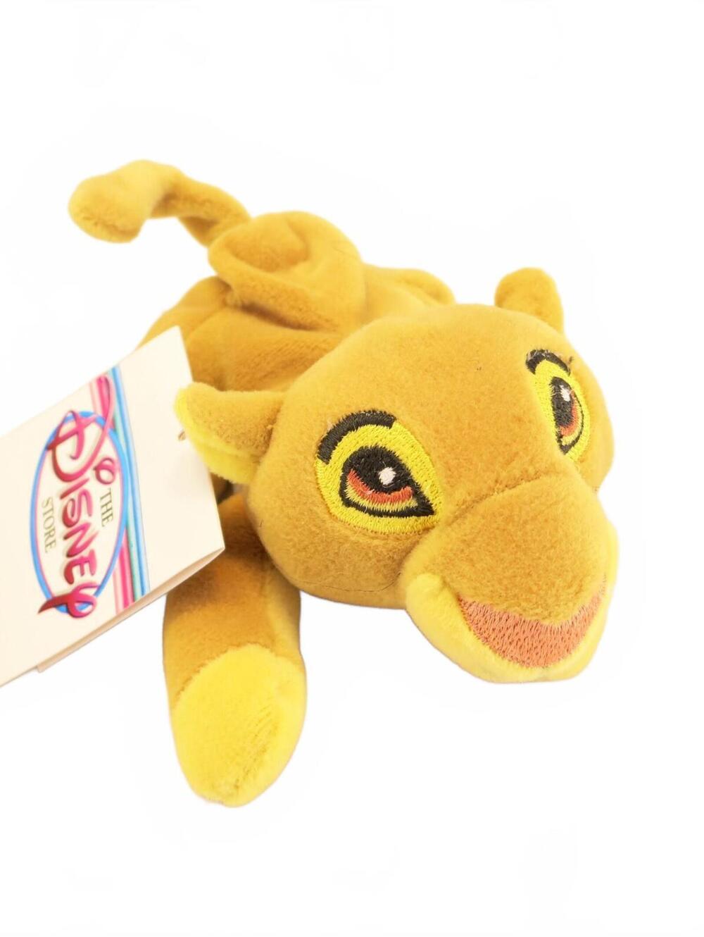 Vintage Disney Store The Lion King Simba Bean Bag Plush 8"